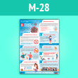 Плакат «Восемь правил гигиены. Как избежать коронавируса, гриппа и ОРВИ» (М-28, ламинир. бумага, А3, 1 лист)